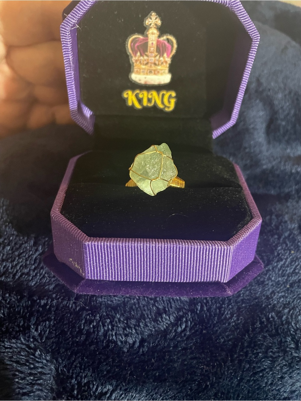 Handmade Raw Aquamarine Ring